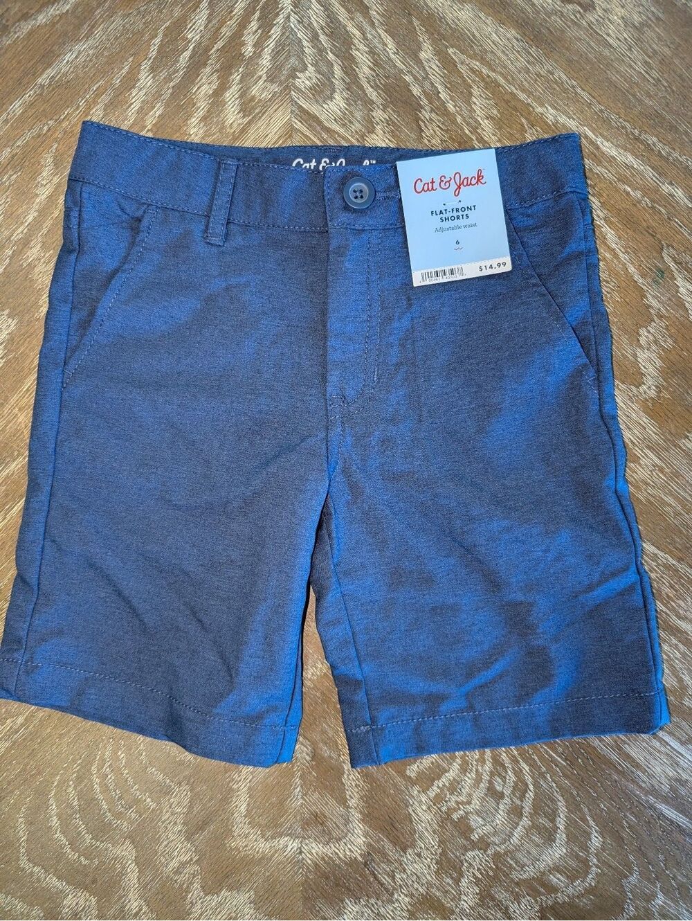 Blue Cat & Jack flat-front shorts Size 6
